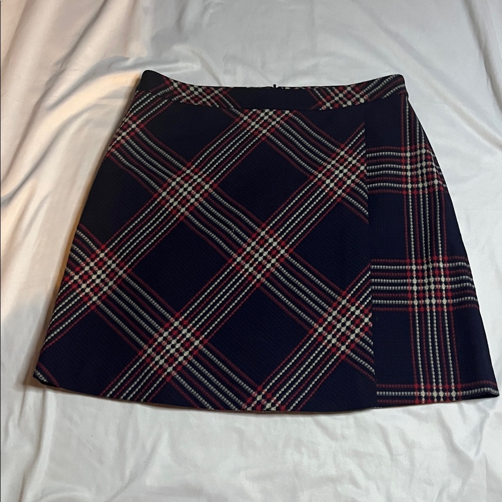 Halogen Plaid Wrapped Style Skirt